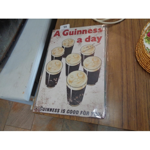 54 - Guinness Tin Sign (8