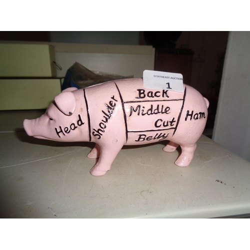 1 - Cast Iron Pig Moneybox