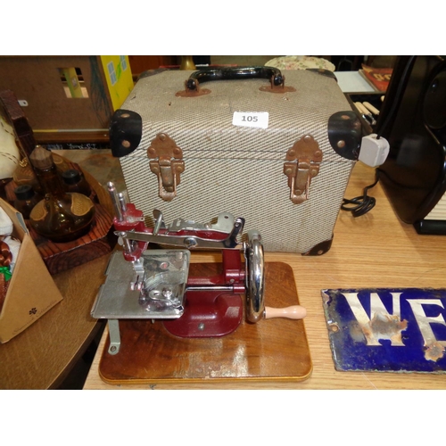 105 - Vintage Sewing Machine in Original Handheld Case