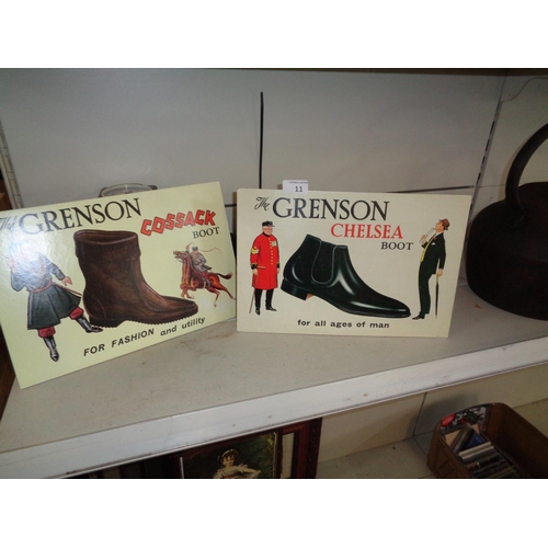 11 - 2 Original Grenson Cardboard Countertop Advertisings ((14