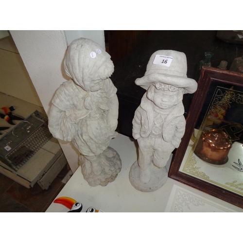 16 - Boy & Girl Concrete Figures (20