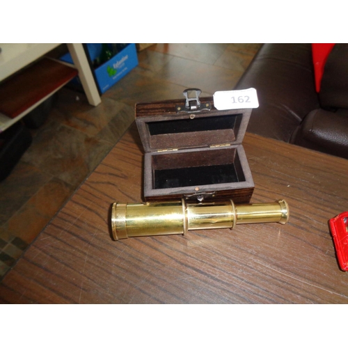 162 - Brass Marine Telescope in Wooden Box