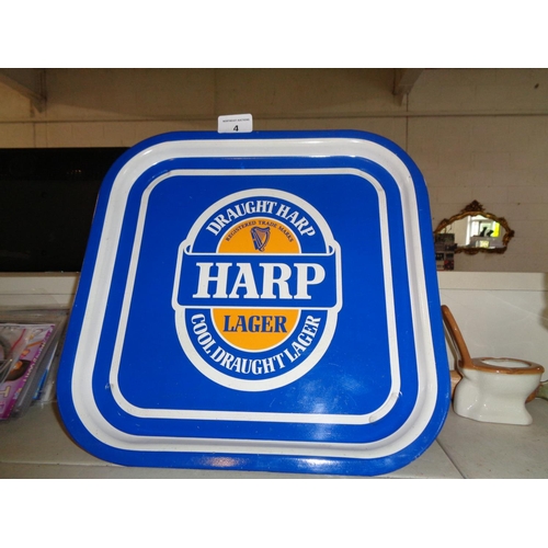 4 - 1960s Harp Lager Original Pub Tray