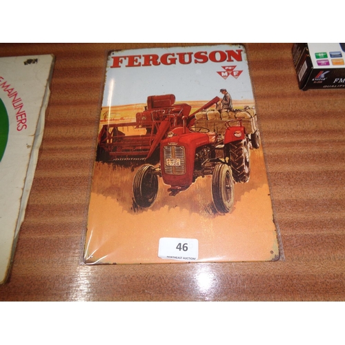 46 - Massey Ferguson Tin Sign