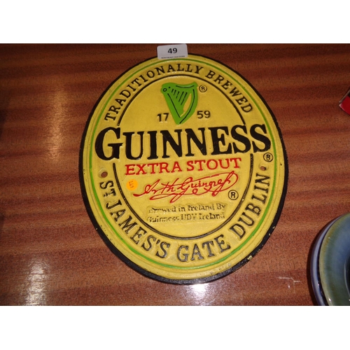 49 - Cast Iron Guinness Sign