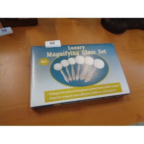 60 - New 6 Pce Magnifying Glass Set