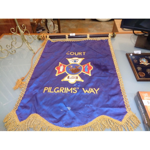 65 - Original Loyal Order of Moose/Elk North American Retired Police Officers Banner (rare find)