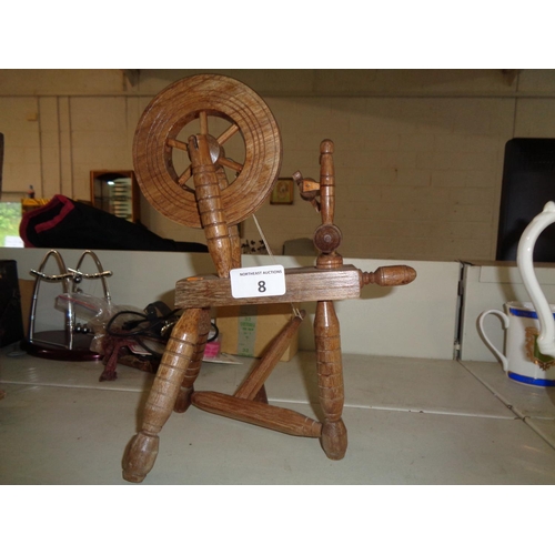 8 - Exceptionally Rare Irish Spinning Wheel Apprentice Piece (perfect condition)