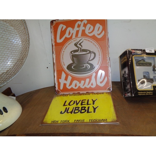 80 - Only Fools & Horse & Coffee Tin Signs