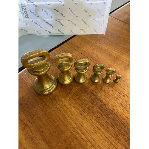 150A - 6 Solid Brass Shop Weights