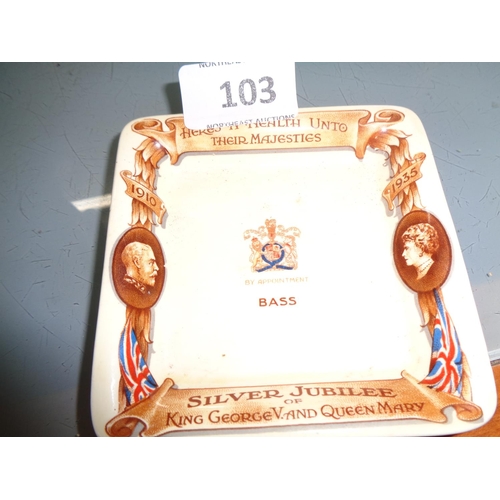 103 - Silver Jubilee Bass Original Ashtray