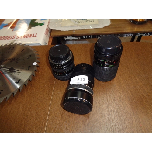 111 - 3 Camera Lenses