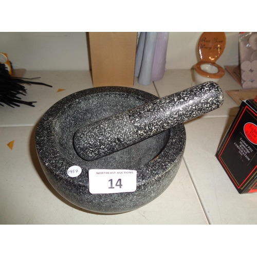 14 - Stone Mortar & Pestle