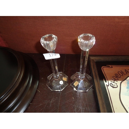 173 - Pair of Nachtmann Crystal Candlesticks