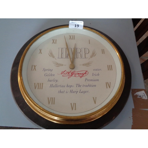 19 - Original Harp Wall Clock