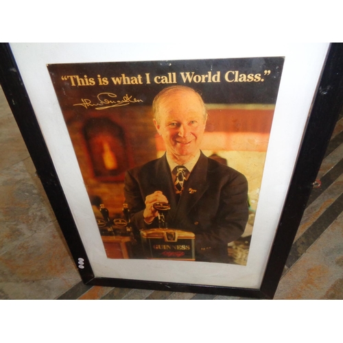 40 - Jack Charlton 1980s Original Countertop Advertising in Frame (17