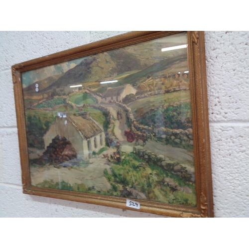 529 - Vintage Country Scene in Frame (25