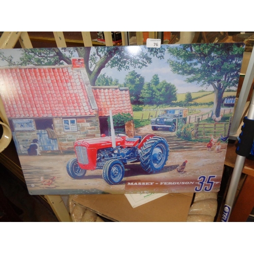 76 - Large Massey Ferguson Tin Sign (28