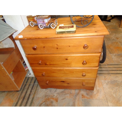 77 - Pine Chest of Drawers