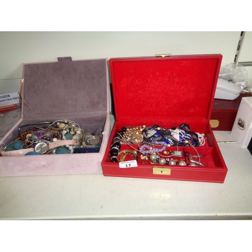 17 - 2 Boxes of Costume Jewellery