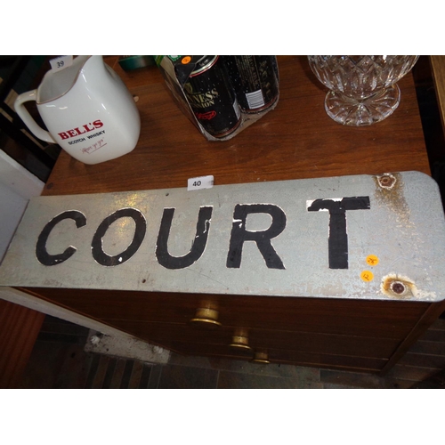 40 - Court Road Sign