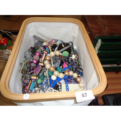 47 - Large Box of Costume Jewellery