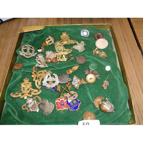 50 - Lot of Vintage Cap Badges,Pins,Medals etc...