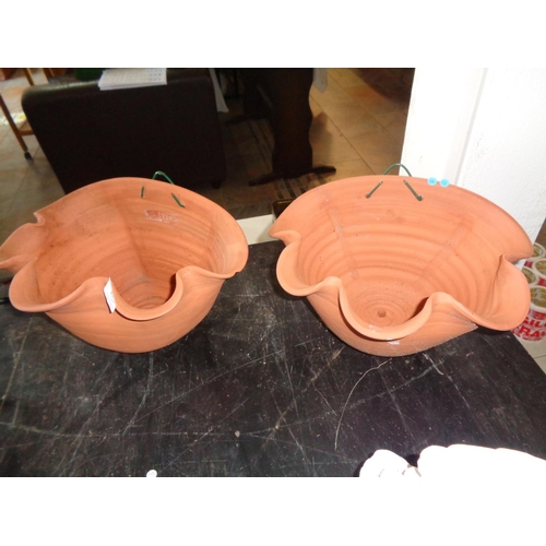 152 - 2 Terracotta Plant Holders