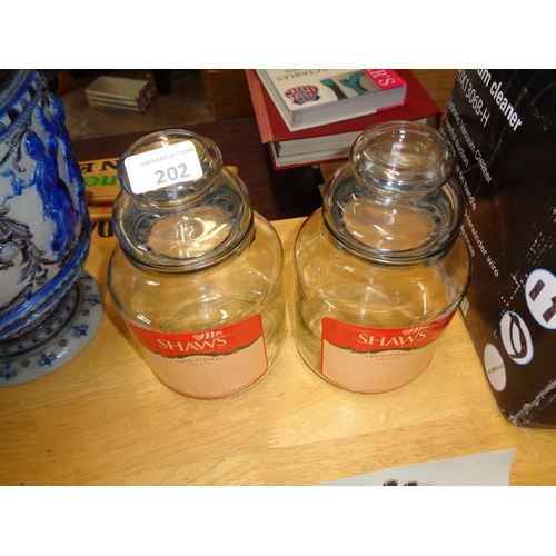 202 - 2 Shaws Sweetie Jars