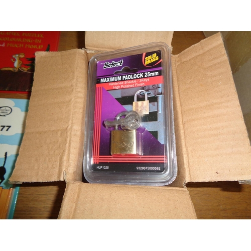 241 - 10 Solid Brass 25mm Padlocks (3 keys)