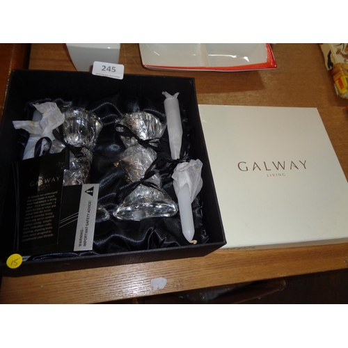 245 - Galway Crystal Candle Set