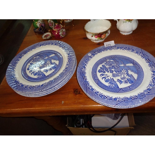 275 - 6 Staffordshire Dinner Plates