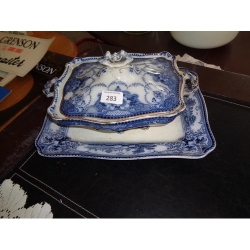 283 - Lidded Serving Dish & Plate