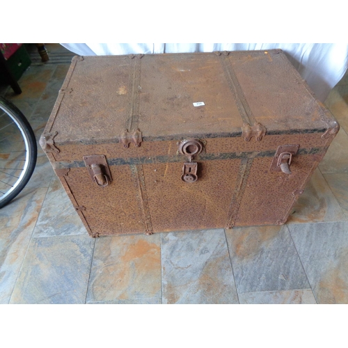 316 - Vintage Steel Trunk