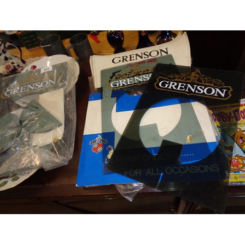 443 - Lot of Grenson Shoes Counter Advertising