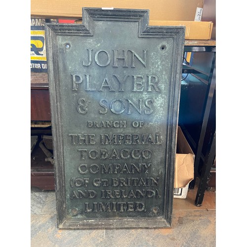 163 - Original GB & Ireland Head Office Outside Wall John Player & Son (Tobacco)Plaque in Bronze -rare fin... 