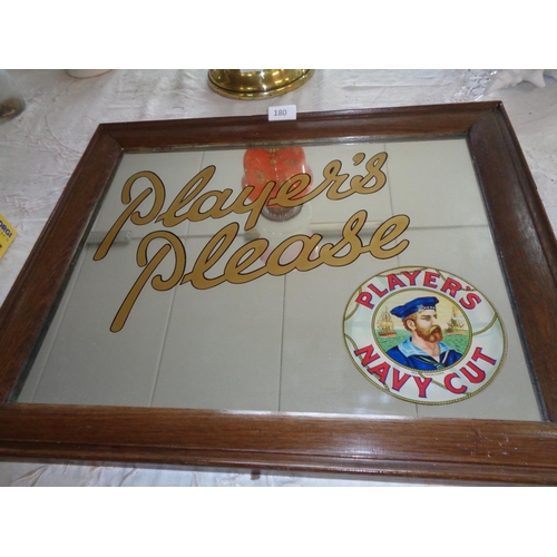 180 - Original Players 1930s Advertising Mirror (18