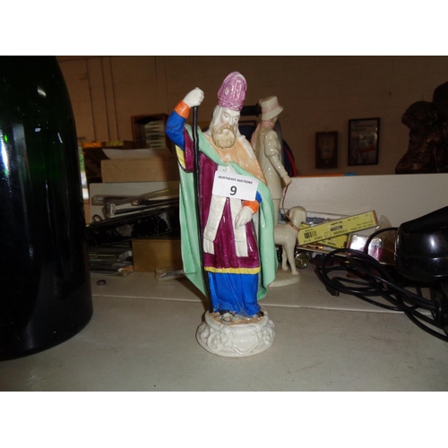 9 - Ceramic St Patrick Figure (10