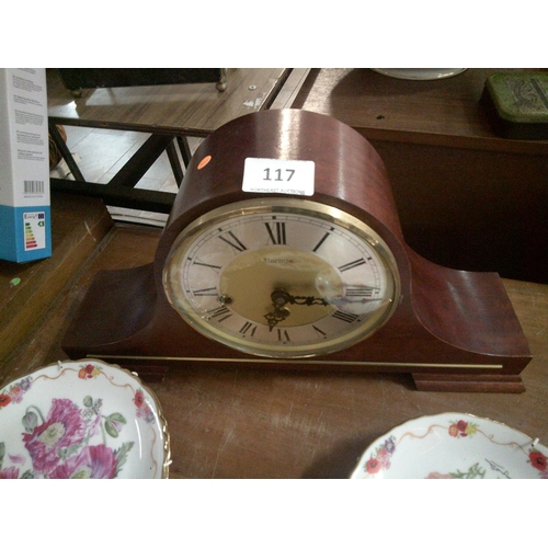 117 - Vintage Mantle Clock (w)