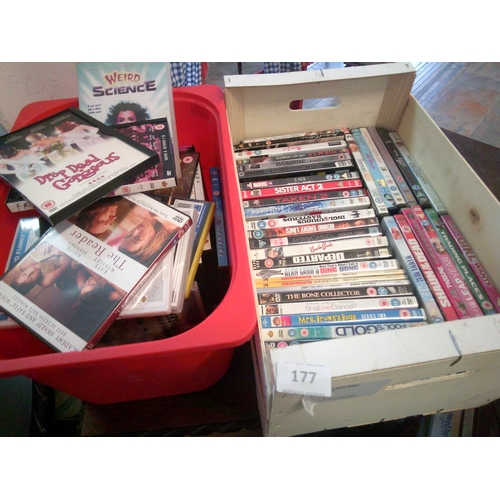 177 - 2 Boxes of DVDs (80+)