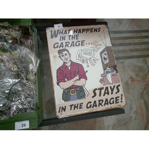 27 - Novelty Tin Sign (16