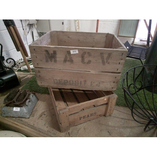 372 - 2 Vintage Wooden Advertising Crates