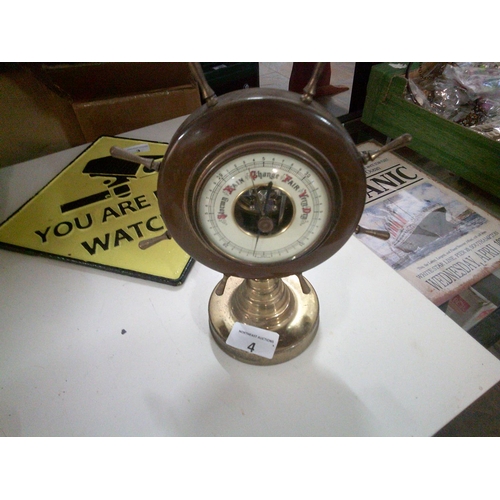 4 - Old Ships Wheel Barometer