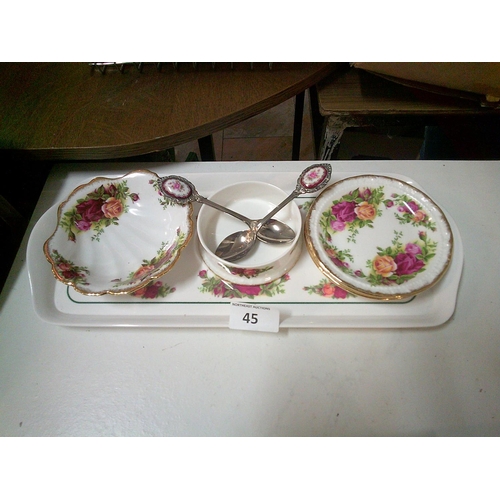 45 - Old Country Rose Pieces x 5