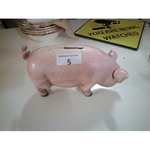 5 - Cast Iron Pig Moneybox