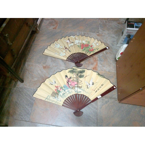 51 - 2 Oriental Hand Fans