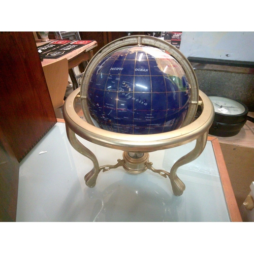 63 - A Modern Brass Framed Ships World Globe