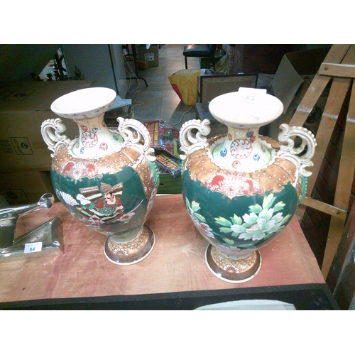 83 - 2 Ornamental Vases (15