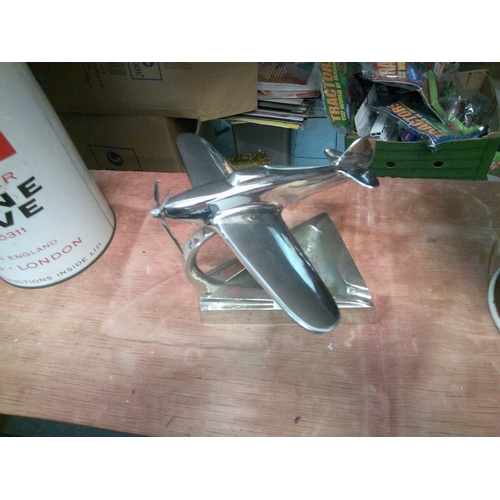 84 - Chrome Aeroplane Ashtray