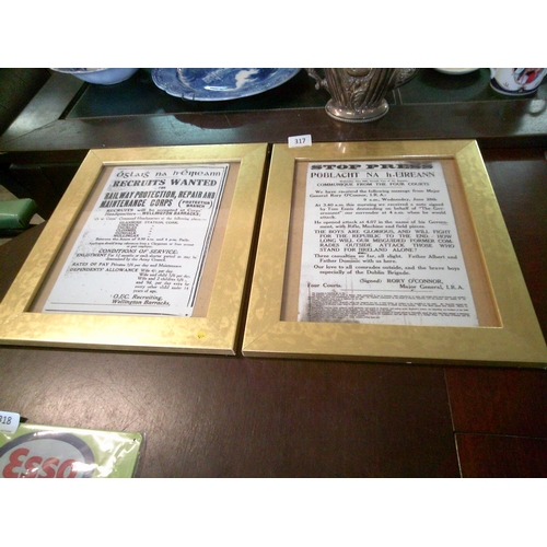 317 - 2 Prints in Frames